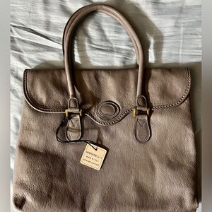 Vintage Marianelli Gray Leather Purse Handbag Made in Italy New With Tag